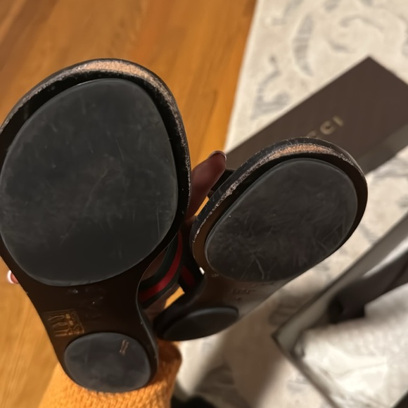 original gucci interlocking G’s striped sandals 6.5 - Picture 6 of 9